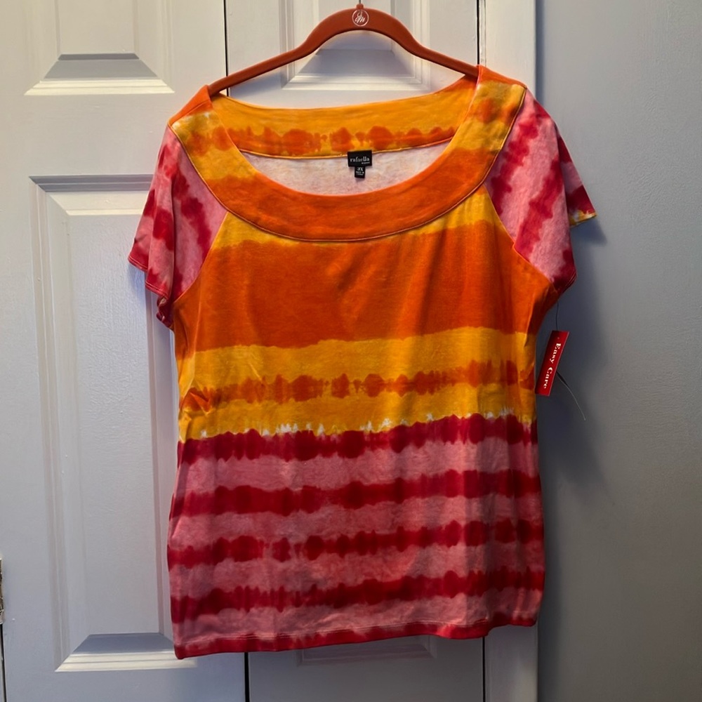 NWT Fabulous Rafaella Tie Dye Tee, size 3X